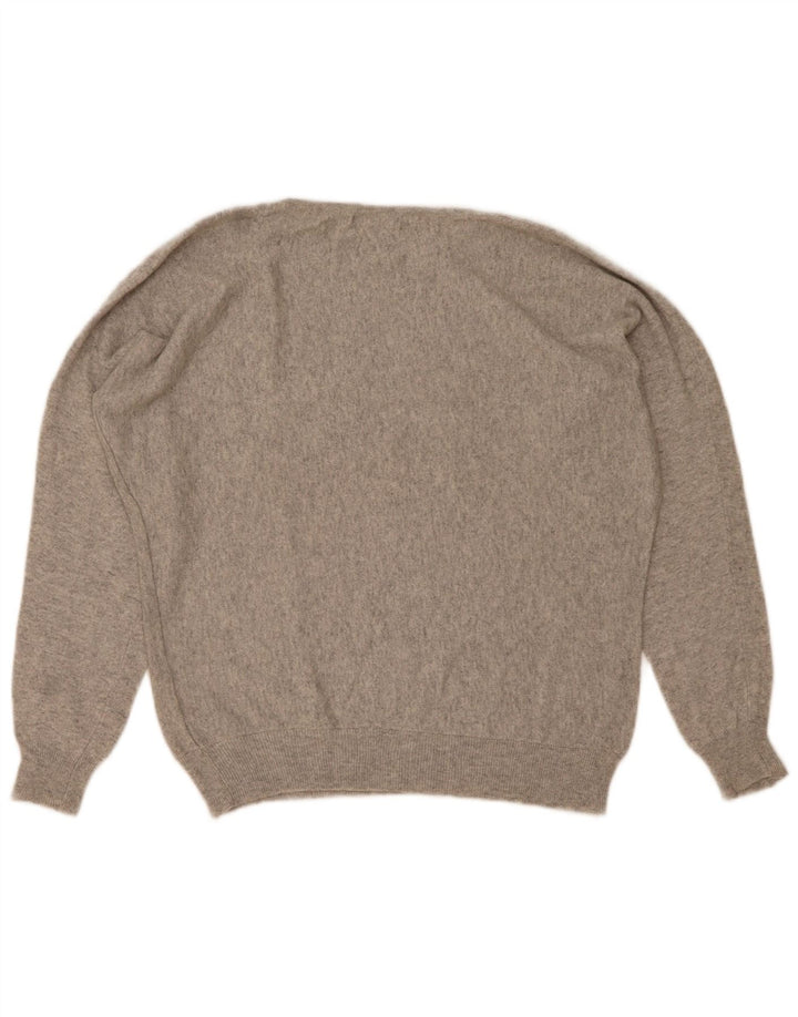 Massimo Dutti Maglione da donna con scollo a barchetta UK 14 Grigio medio chiazzato