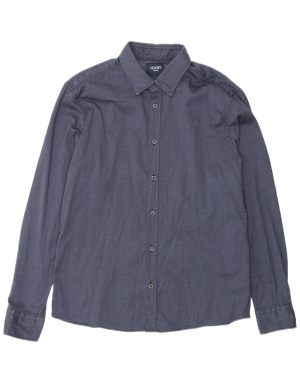 Camicia da uomo Joop Large in cotone blu navy