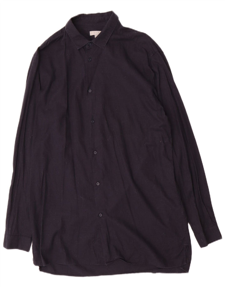 Camicia Cos da uomo in cotone blu navy medio