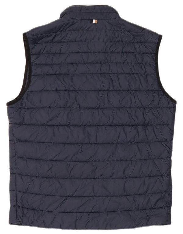 Hugo Boss Gilet imbottito con grafica da uomo EU 50 Large Blu Navy Colourblock