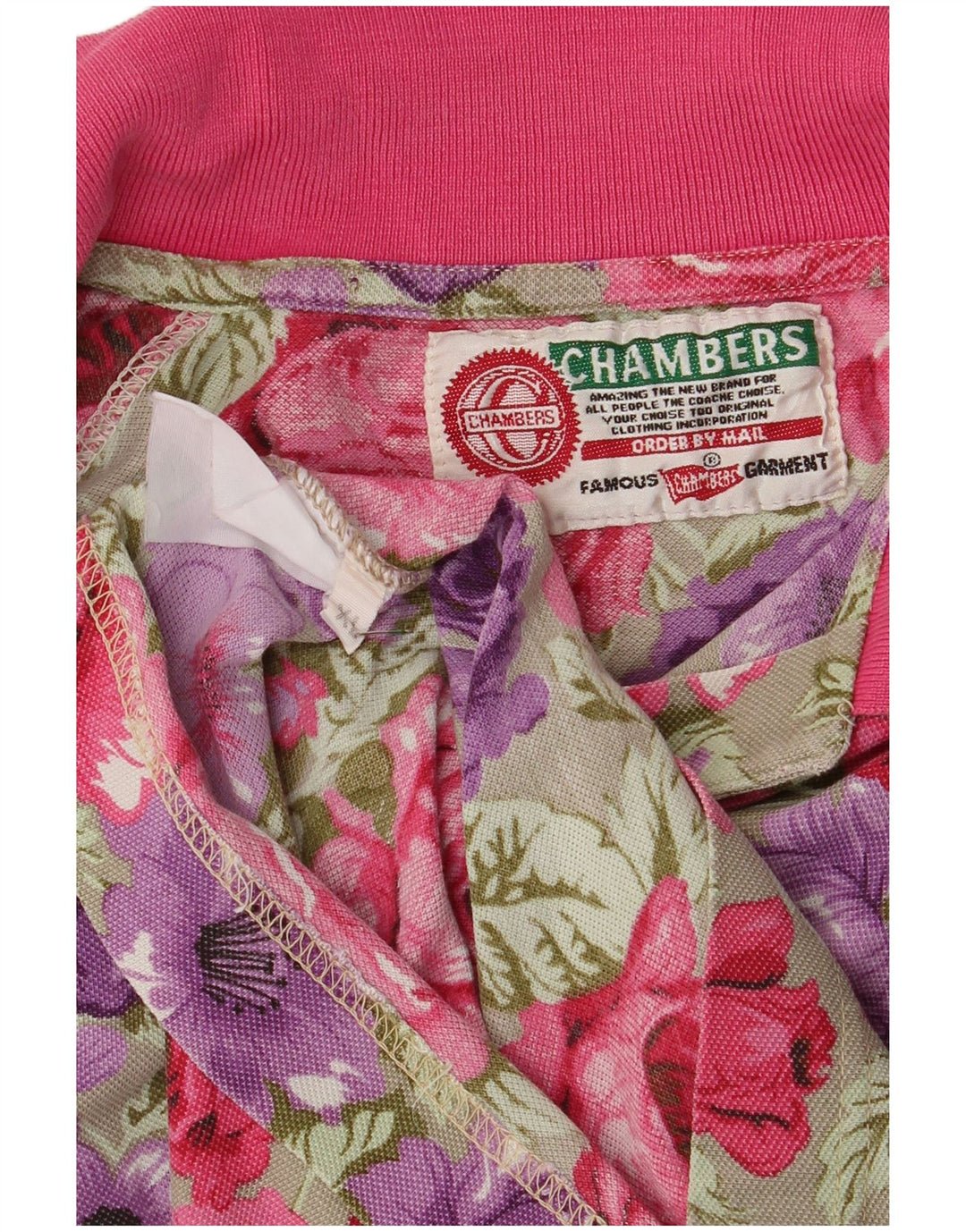 Polo da donna Chambers UK 18 XL floreale multicolore