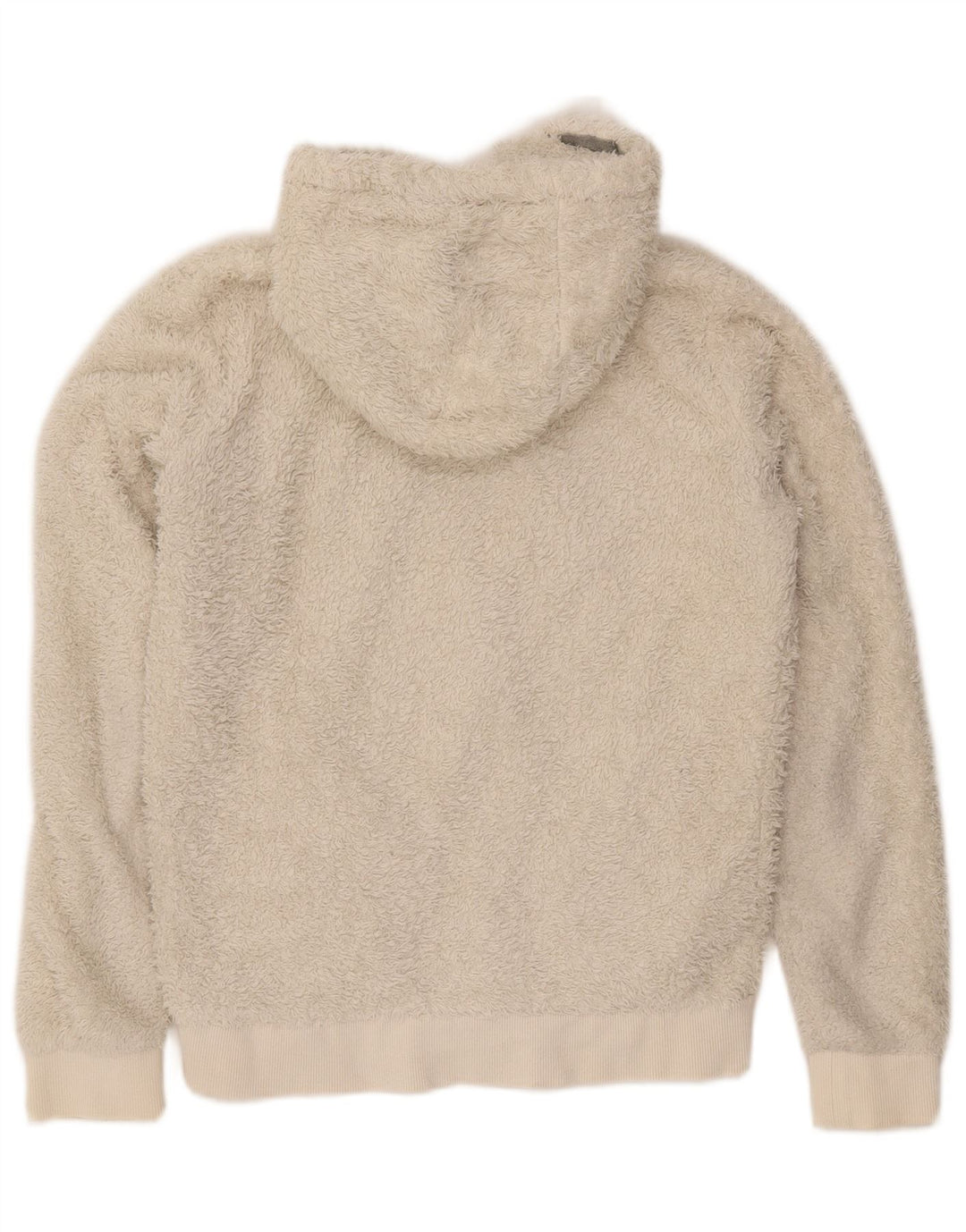 ROXY Womens Zip Hoodie Sweater UK 14 Medium White Polyester