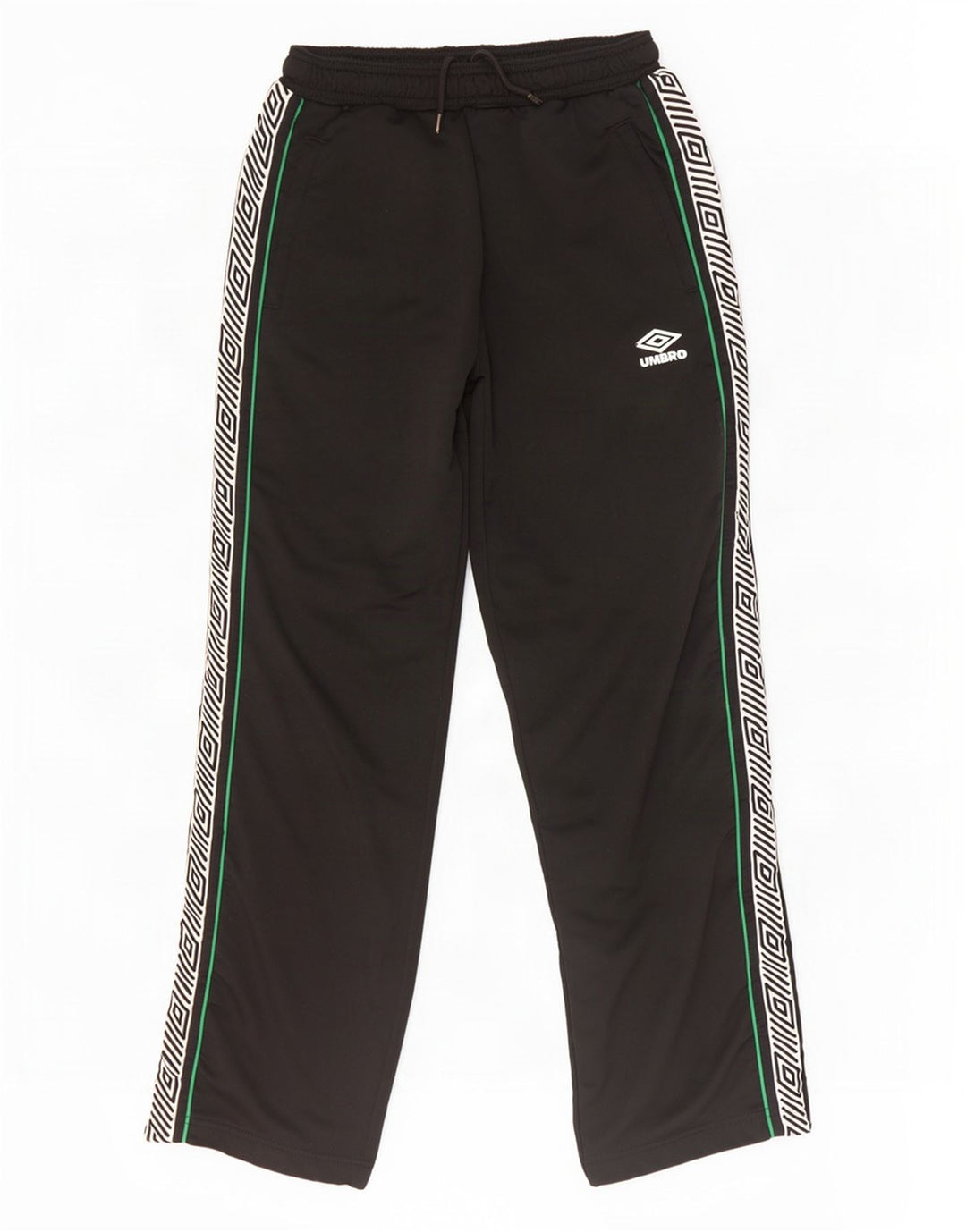 Pantaloni da tuta con grafica Umbro da uomo, grandi, in poliestere color block nero