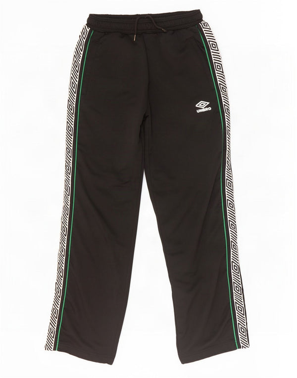 Pantaloni da tuta con grafica Umbro da uomo, grandi, in poliestere color block nero