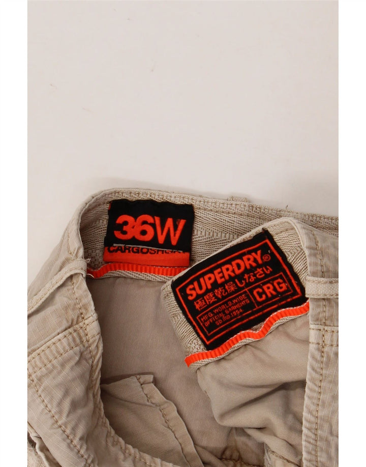 Pantaloncini cargo da uomo Superdry W36 Large Beige Cotton