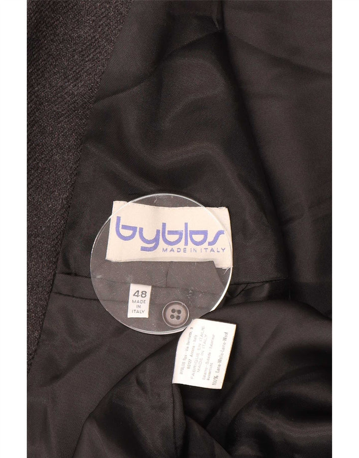 Giacca blazer a 2 bottoni da uomo Byblos IT 48 lana grigio medio