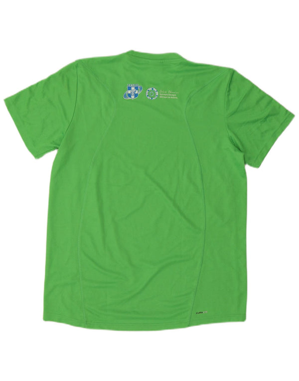 T-shirt grafica Adidas da uomo Aohna Top in poliestere verde medio
