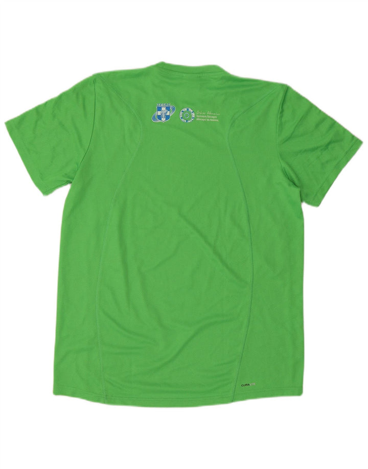 T-shirt grafica Adidas da uomo Aohna Top in poliestere verde medio
