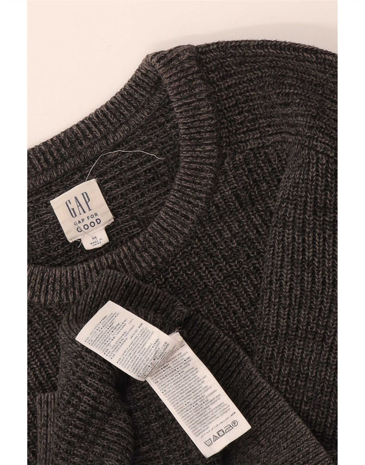 Maglione maglione girocollo da uomo Gap XS in cotone grigio