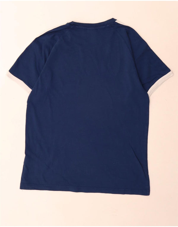 Adidas Mens T-Shirt Top Medium Navy Blue Cotton