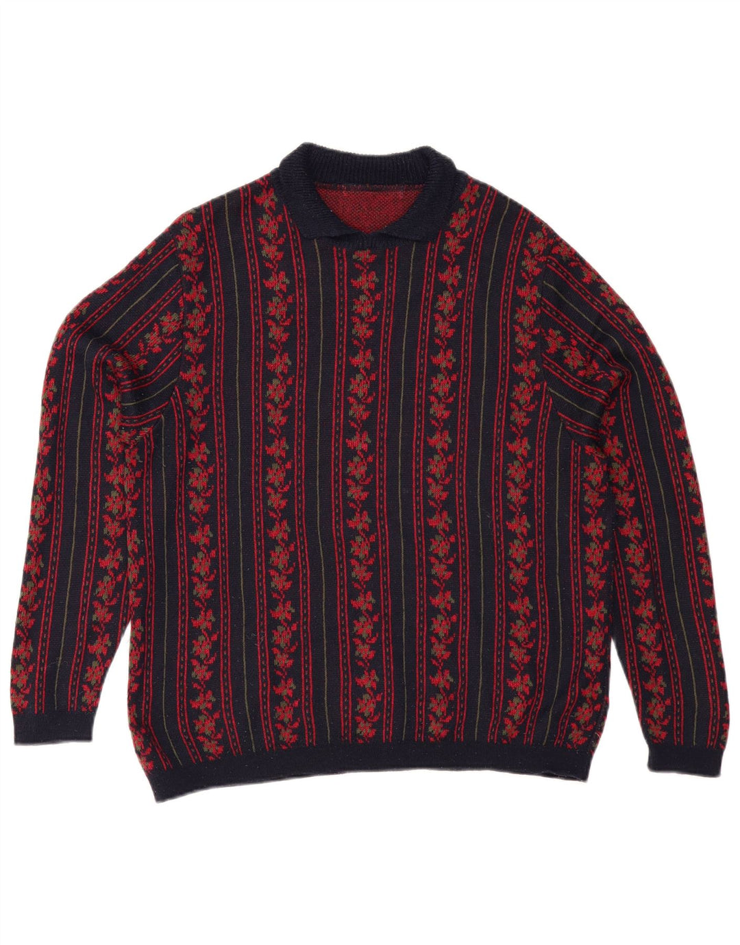 Maglione maglione collo alto da donna ST MICHAEL UK 16 grande blu navy