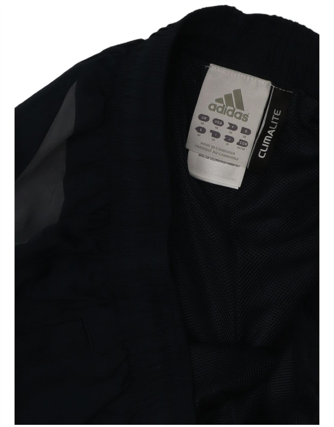 Pantaloni da tuta Adidas Climalite da uomo medi in poliestere blu navy