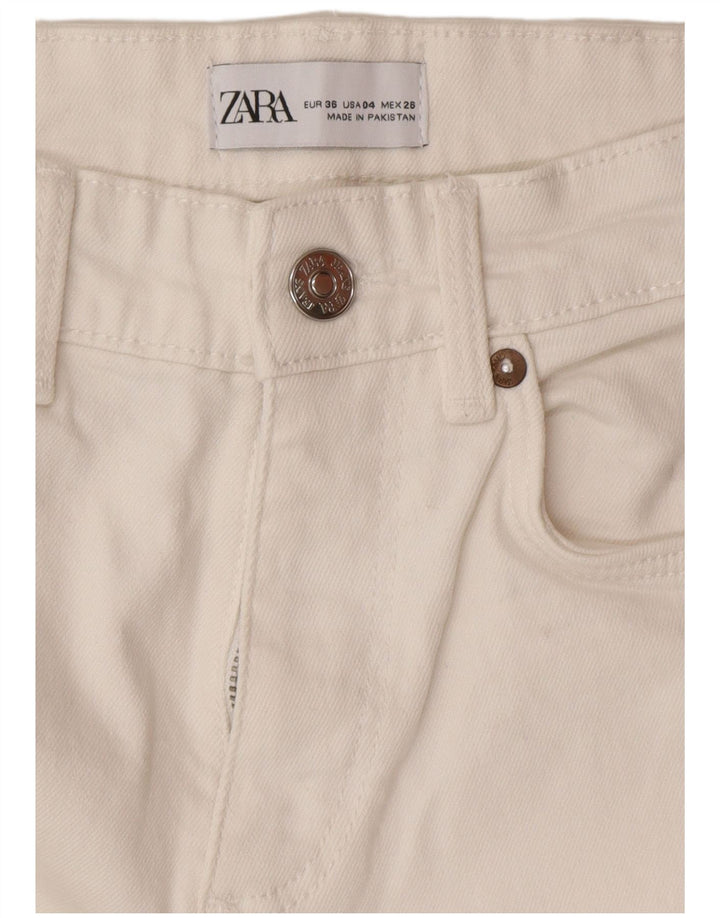 Jeans Bootcut da donna Zara EU 36 XS W26 L27 Bianco