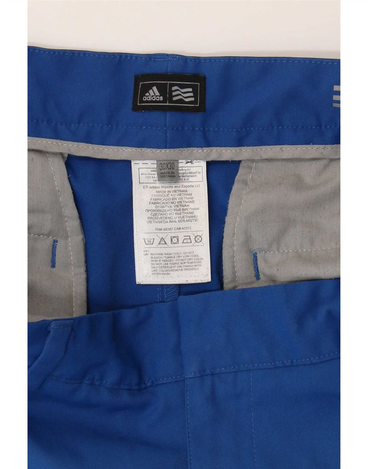 Pantaloni chino dritti da uomo Adidas W30 L30 poliestere blu