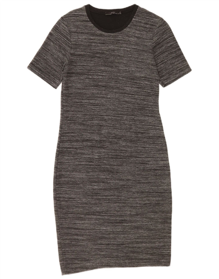 Abito tubino Zara da donna UK 12 grigio medio chiazzato