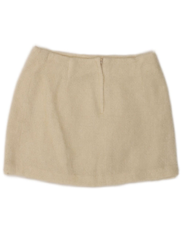Topshop Minigonna in maglia da donna UK 12 Media W28 Beige Lana