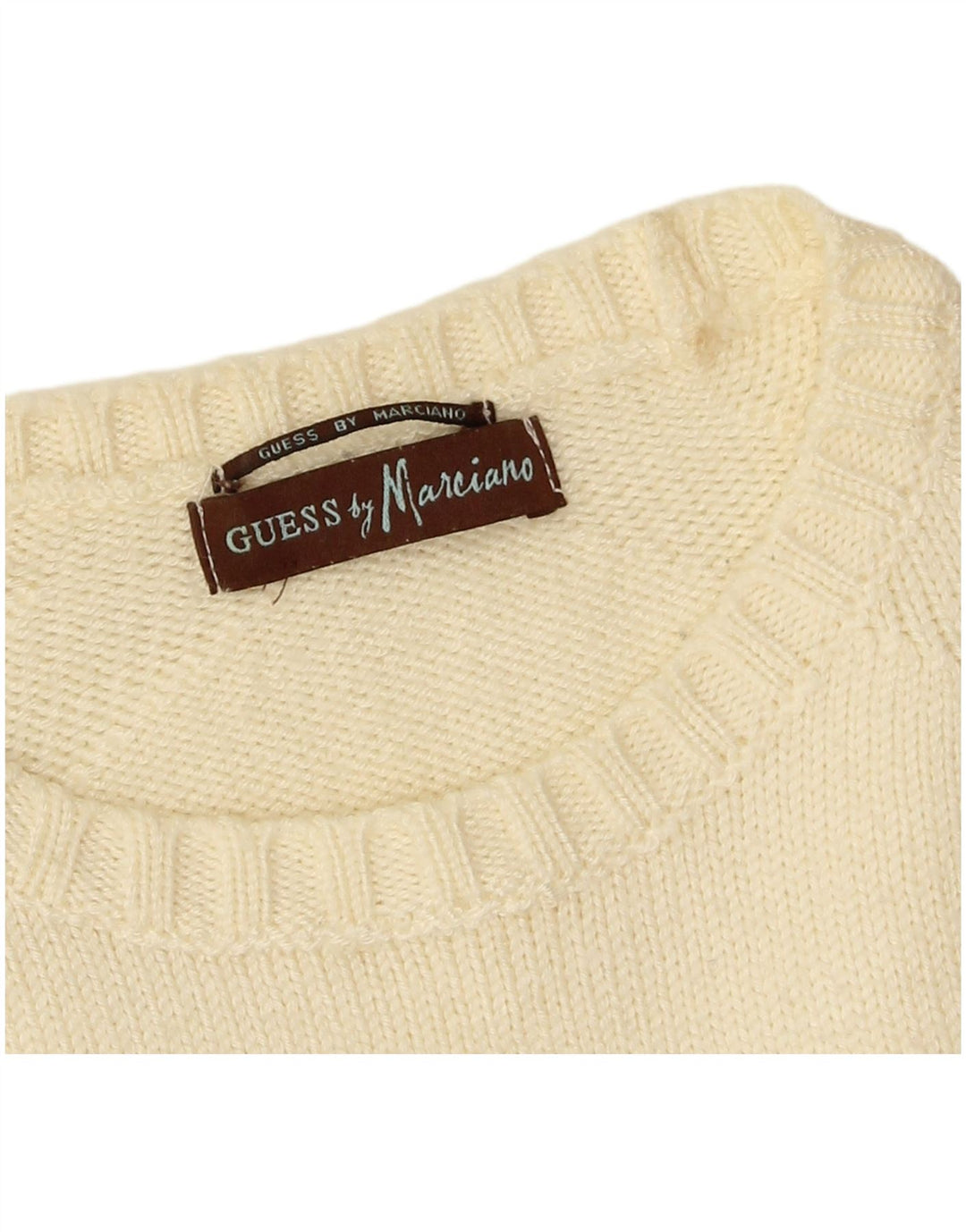 Maglione maglione girocollo da uomo Guess By Marciano medio bianco sporco