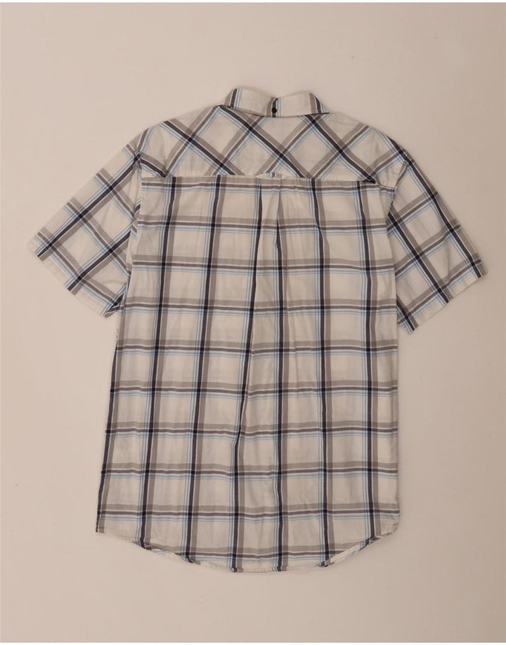 Camicia a maniche corte da uomo Hurley in cotone a quadri bianchi medi