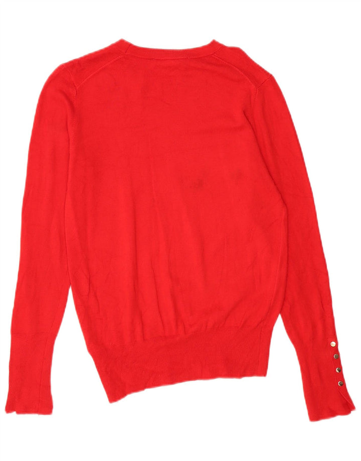 Maglione Zara da donna con scollo a barca UK 12 Viscosa rossa media
