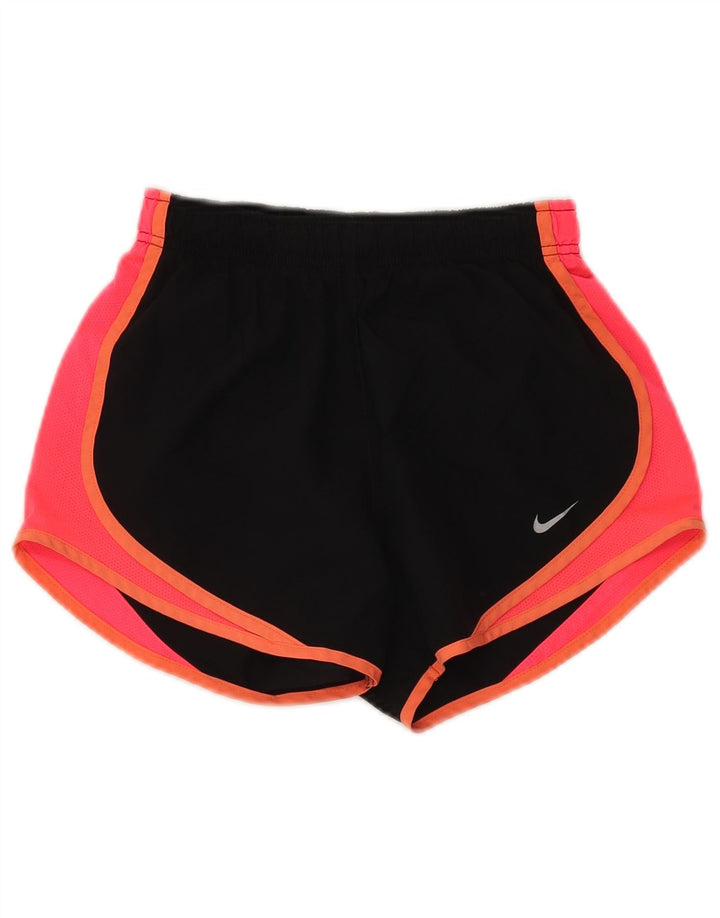 Pantaloncini sportivi da donna Nike UK 6 XS poliestere color block nero