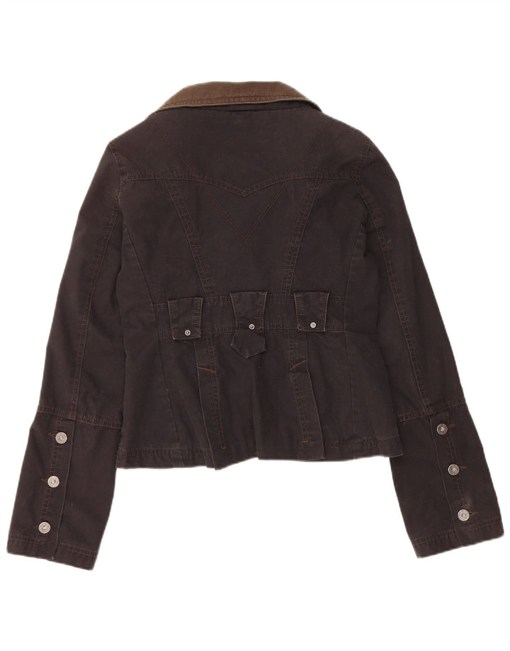 Giacca blazer da donna a 3 bottoni Diesel UK 12 cotone nero medio