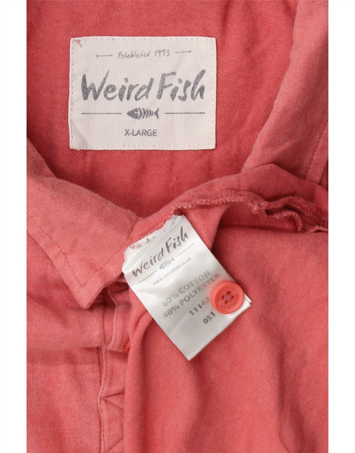 Polo da uomo WEIRD FISH XL in cotone rosa