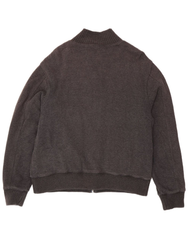 Marks & Spencer Maglione cardigan Harbour blu da uomo grande cotone grigio
