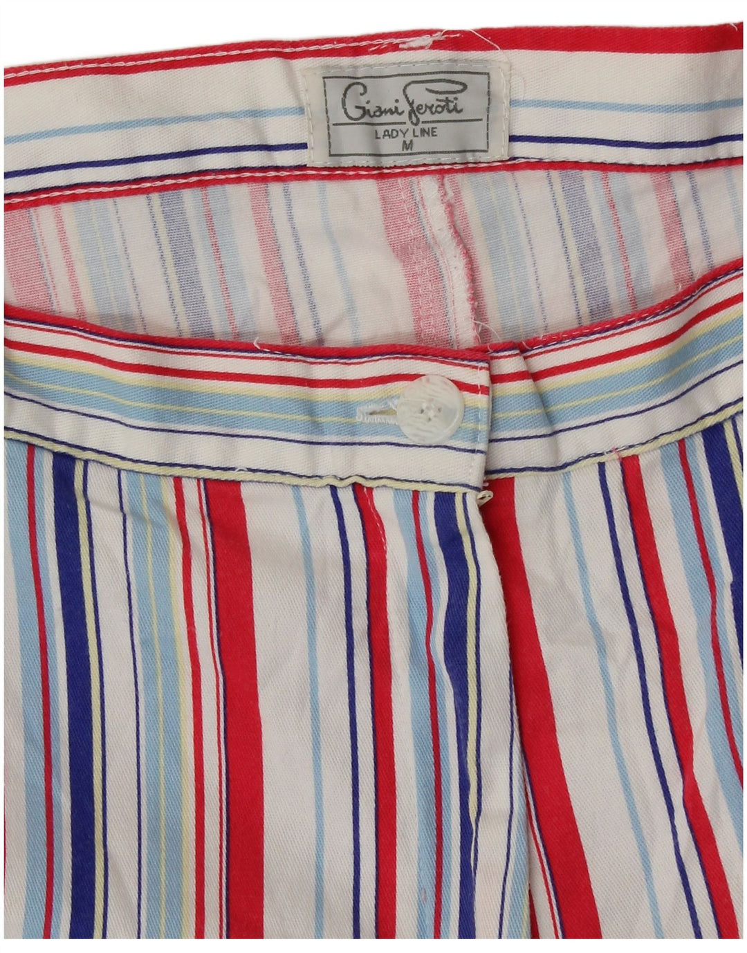 Pantaloni cropped da donna Giani Feroti medi W30 L23 a righe multicolori