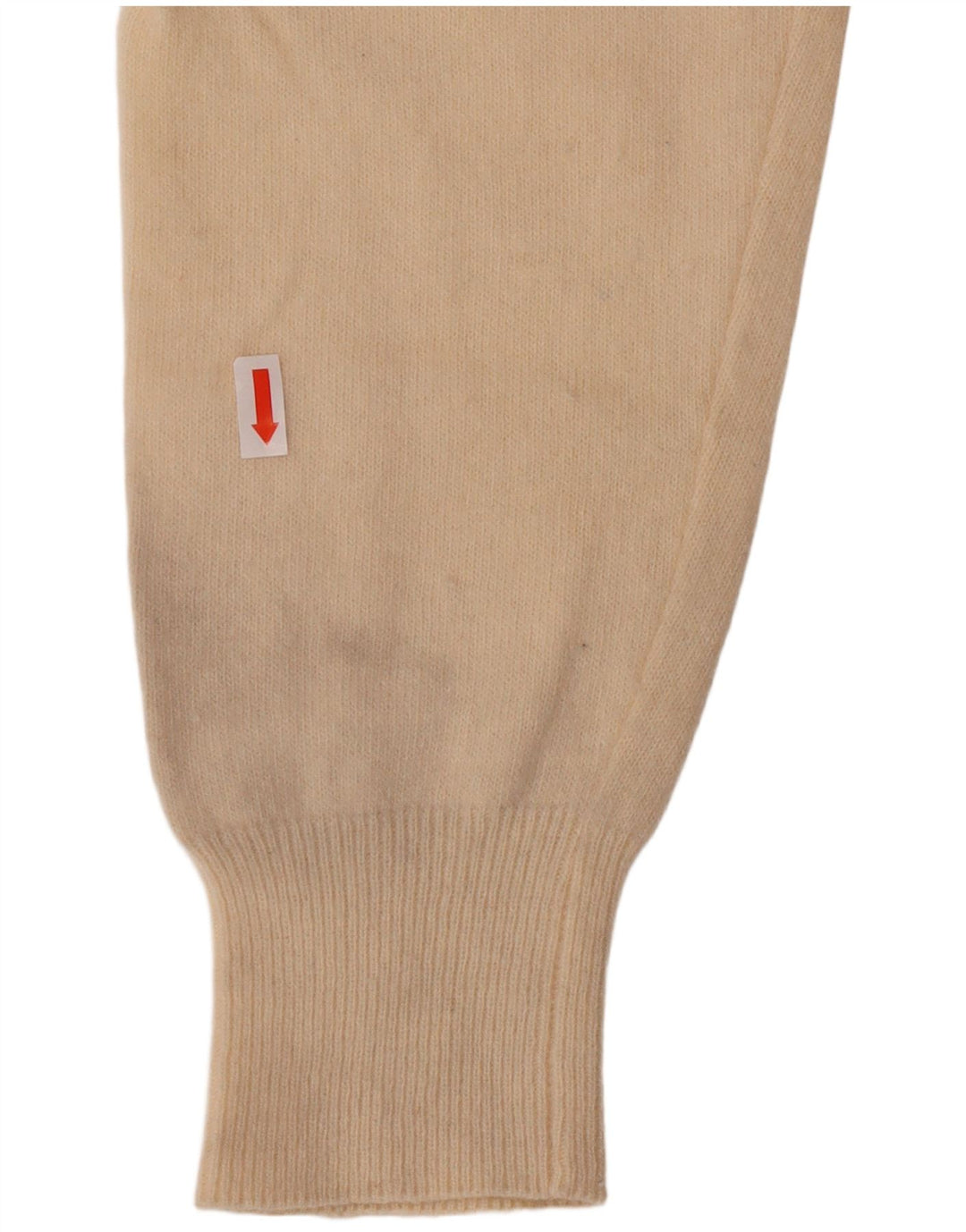 Maglione Kappa da uomo con scollo a V XL in lana d'agnello bianco sporco