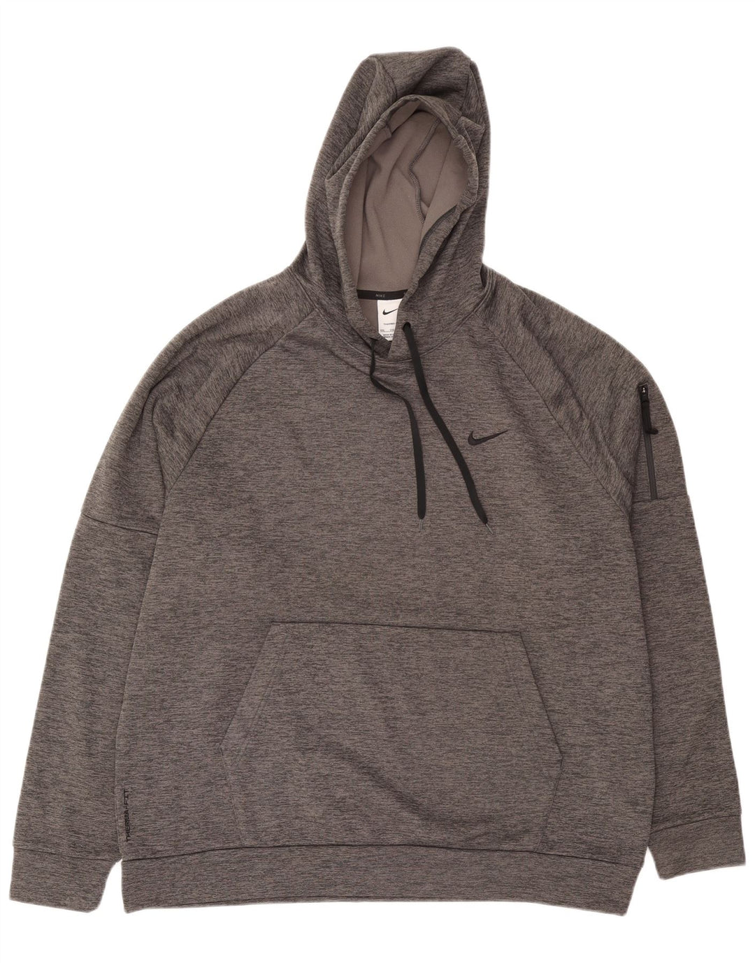 Felpa con cappuccio Therma-Fit da uomo NIKE 2XL poliestere grigio