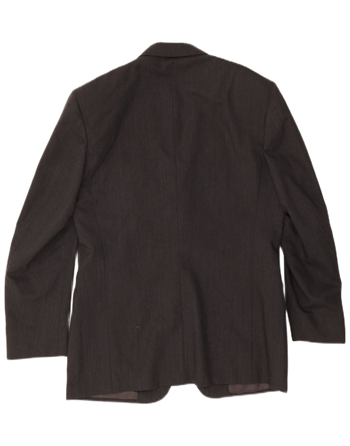 Giacca Blazer 2 Bottoni Canali Uomo IT 50 Large Nera Lana