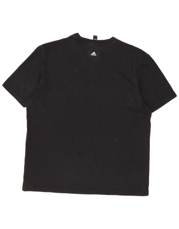 Adidas Mens Graphic T-Shirt Top Large Black Cotton