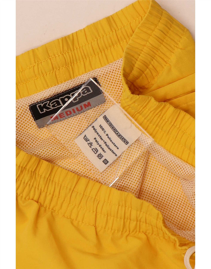 Pantaloncini da bagno da uomo Kappa in poliestere giallo medio