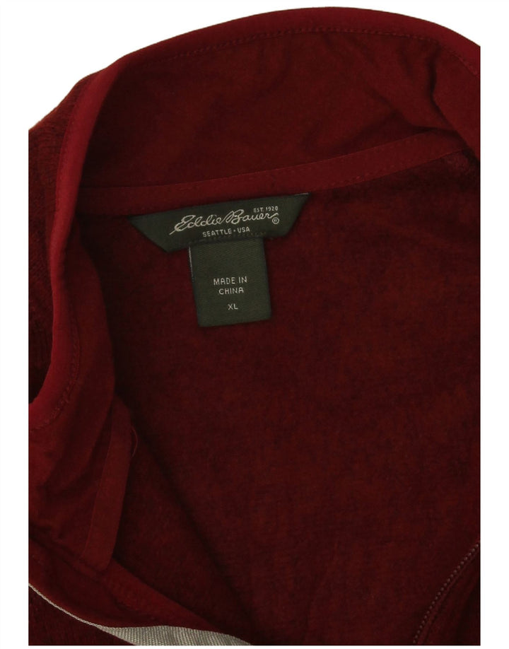 Giacca da tuta da donna Eddie Bauer UK 18 XL Poliestere chiazzato rosso
