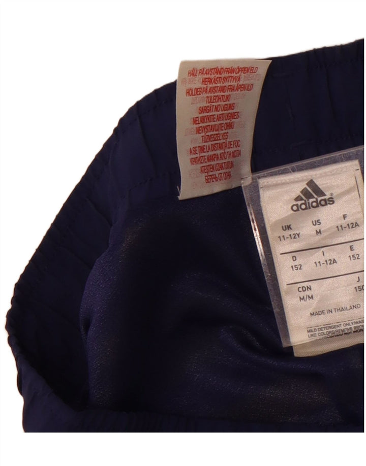 Pantaloncini sportivi Adidas da bambino 11-12 anni in poliestere a righe multicolore