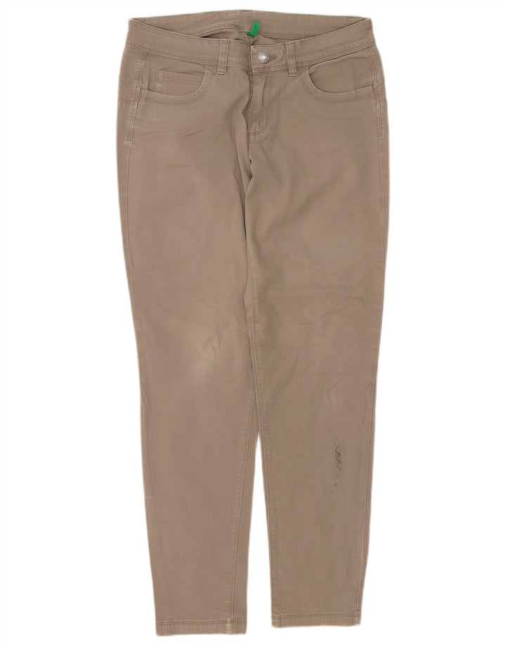 Pantaloni casual slim da donna Benetton W30 L30 Beige