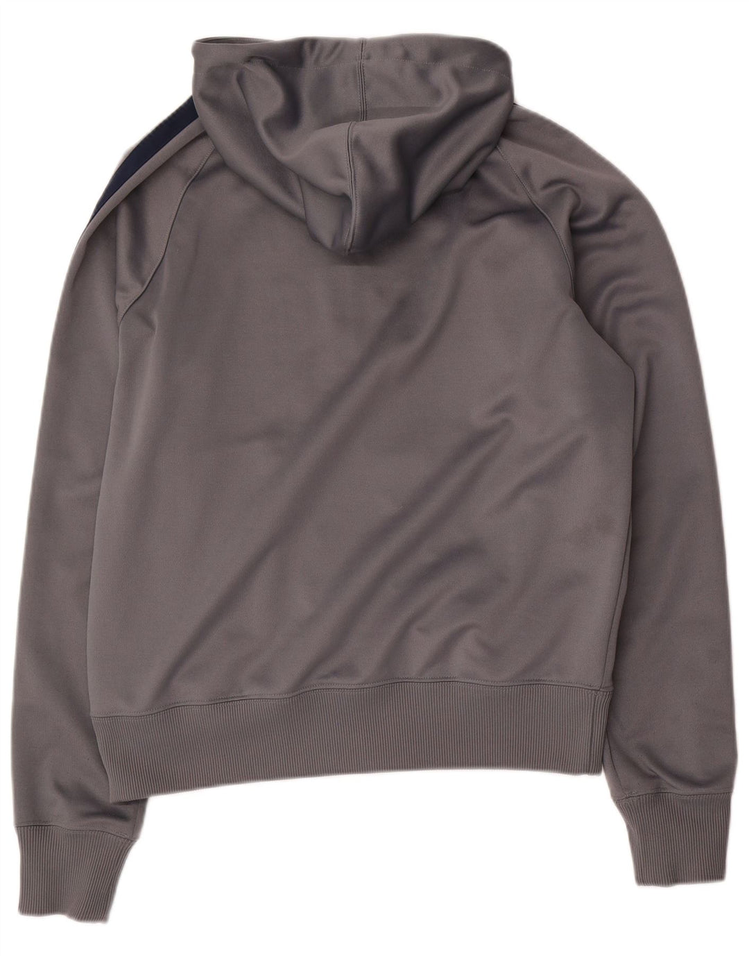 Felpa con cappuccio e zip Nike da uomo in poliestere color block grigio medio
