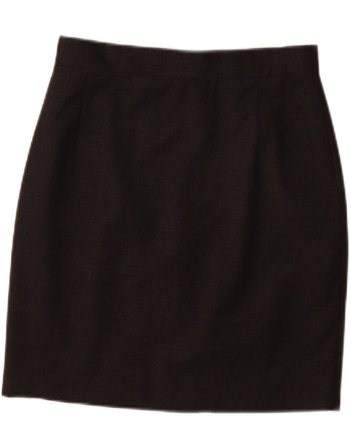VINTAGE Womens Pencil Skirt IT 42 Medium W27  Grey Wool Vintage Vintage and Second-Hand Vintage from Messina Hembry 
