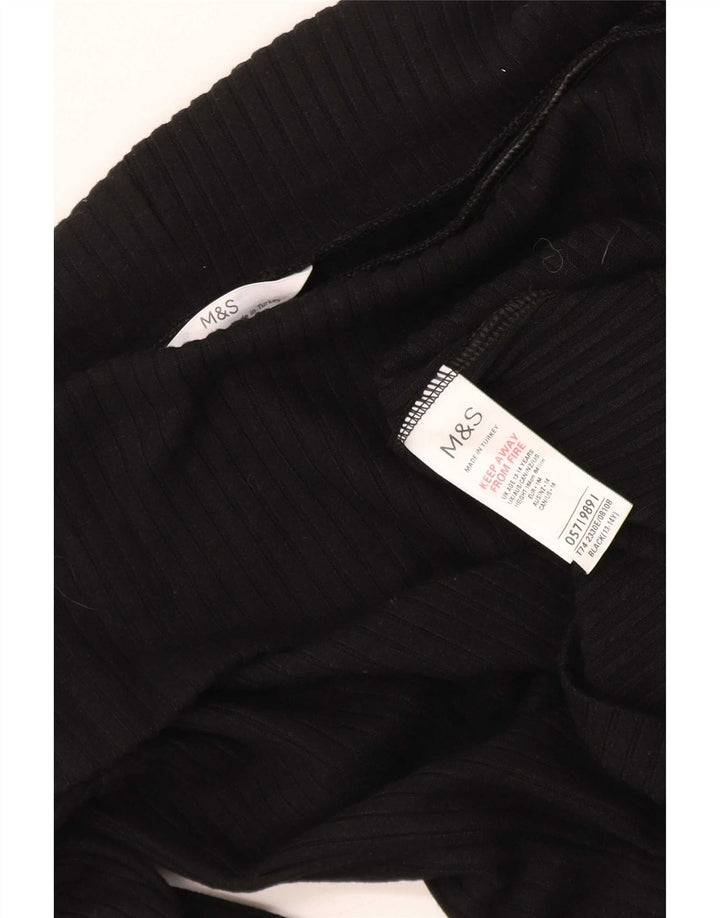 Top corto per ragazze Marks & Spencer con spalle scoperte 13-14 anni in viscosa nera