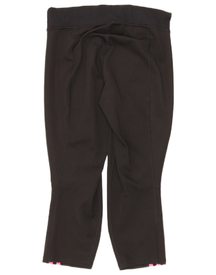 Leggings Capri da donna Adidas UK 8/10 piccolo poliestere nero