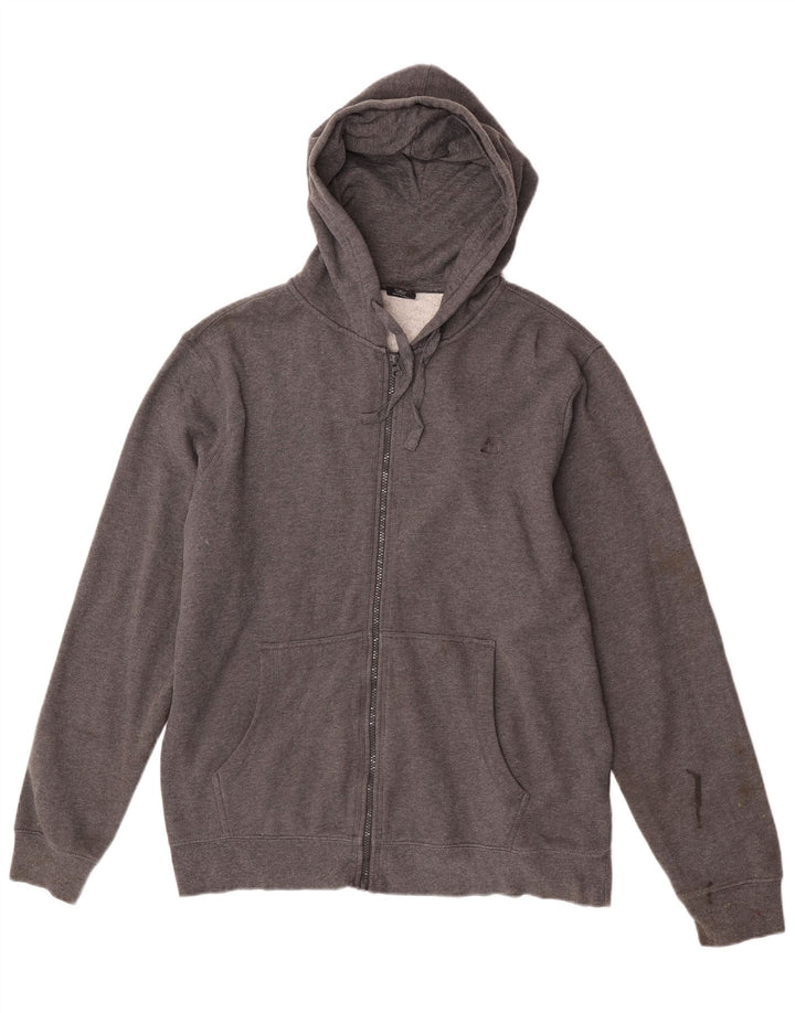 Maglione con cappuccio e zip da uomo Starter grande in cotone grigio