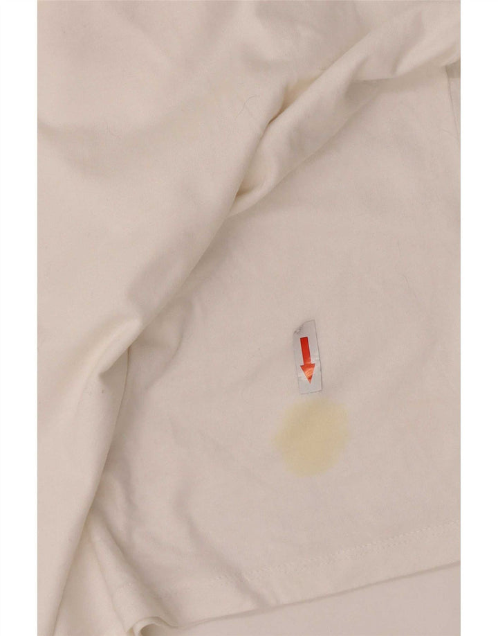 T-shirt grafica da donna Levi's Top UK 8 Small in cotone bianco