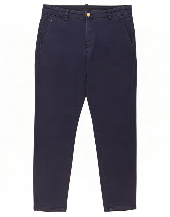 Pantaloni corti slim da uomo Zara EU 40 medi W31 L26 blu navy
