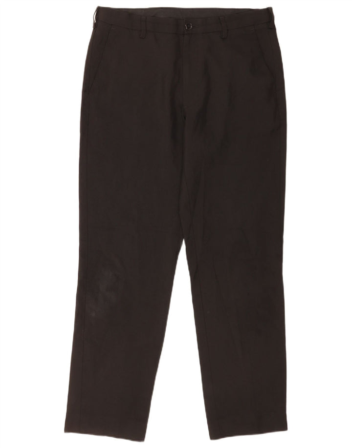 Pantaloni chino vestibilità regolare da uomo Marks & Spencer W32 L31 poliestere nero