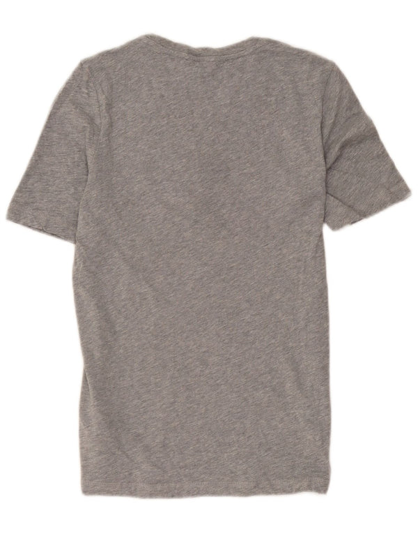 T-shirt grafica da donna Tommy Hilfiger Top UK 2 2XS cotone grigio