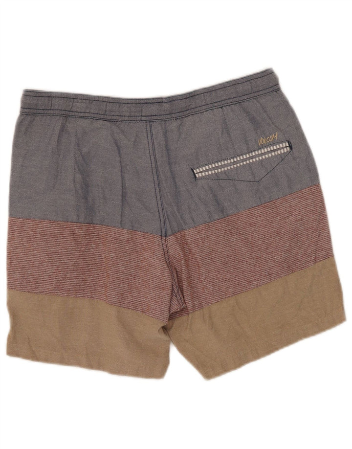 Pantaloncini casual da uomo Volcom W32 cotone color block medio multicolore