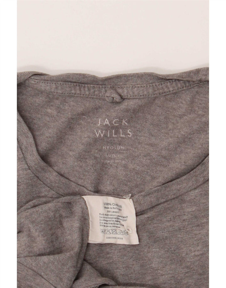 T-shirt da uomo Jack Wills Top in cotone screziato grigio medio