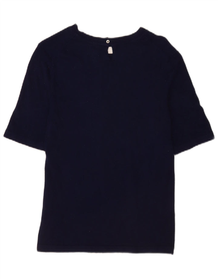 T-shirt Zara da donna Top UK 14 grande blu navy