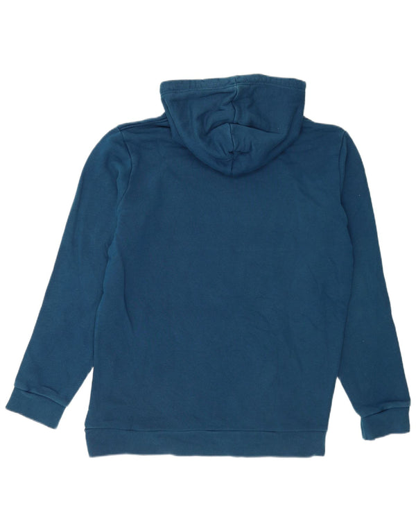 Felpa con cappuccio grafica da uomo Adidas Large in cotone blu