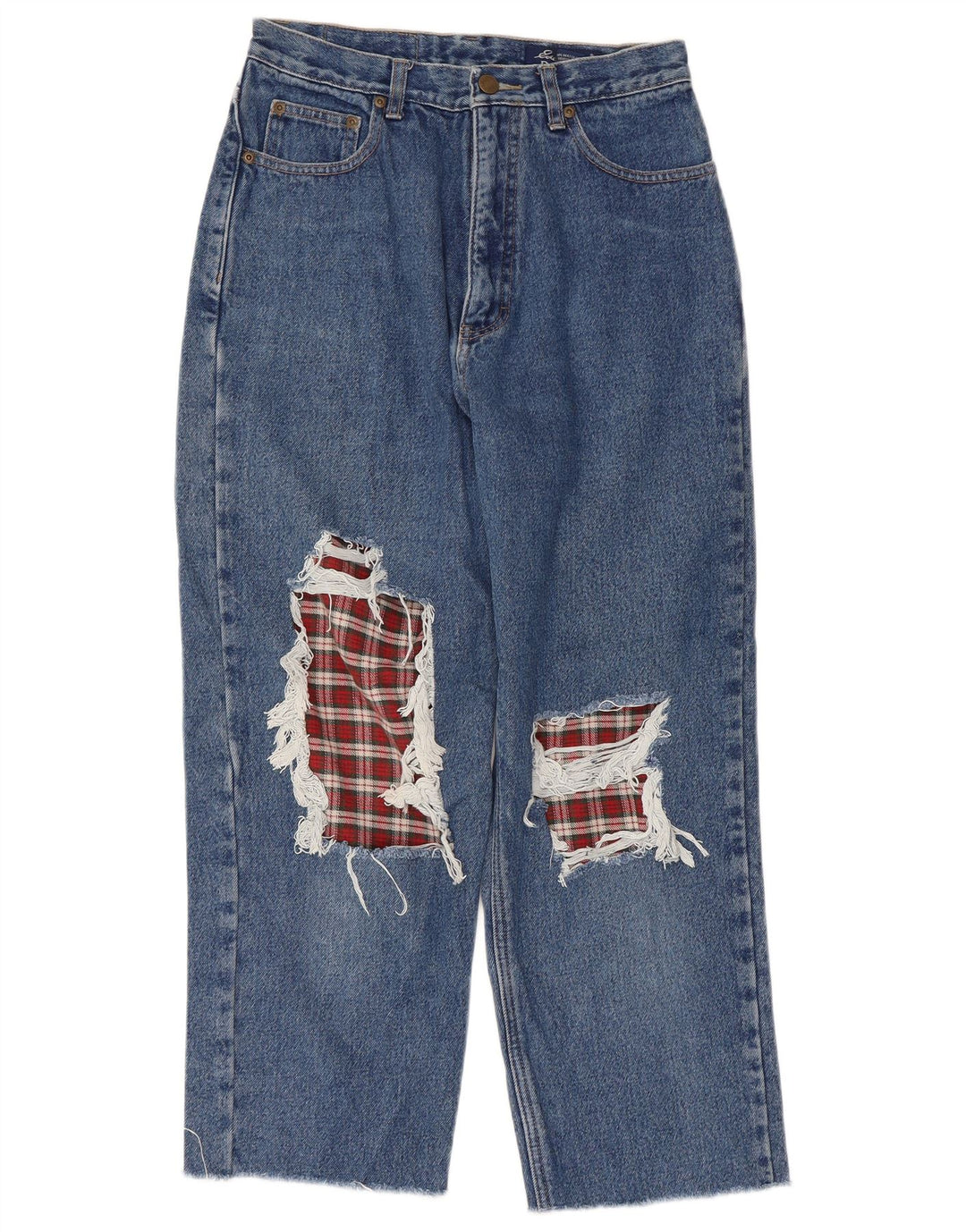 Jeans corti a vita alta da donna Eddie Bauer US 8 Medium W28 L24 Blu